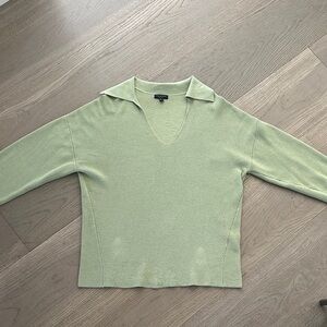 Rag & Bone Light Green V-Neck Sweater